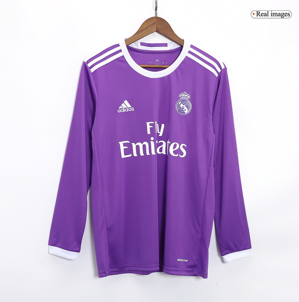 Ronaldo #7 Retro Real Madrid Long Sleeve Away Jersey 2016/17