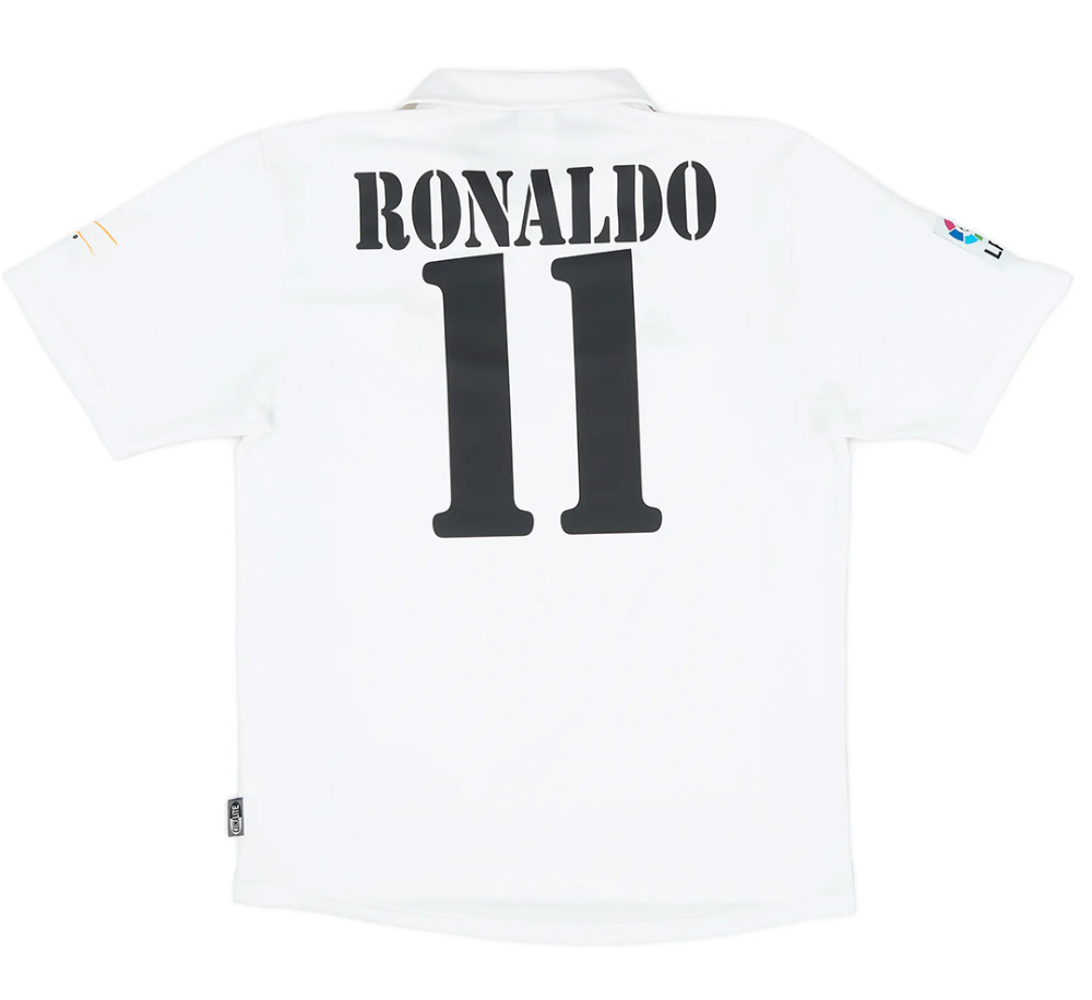 RONALDO #11 Real Madrid Retro Jersey Centenary Home 2002/03