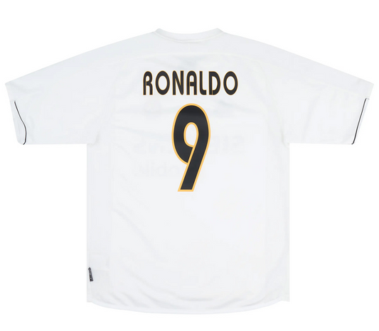 Ronaldo #9 Retro Real Madrid Home Jersey 2003/04